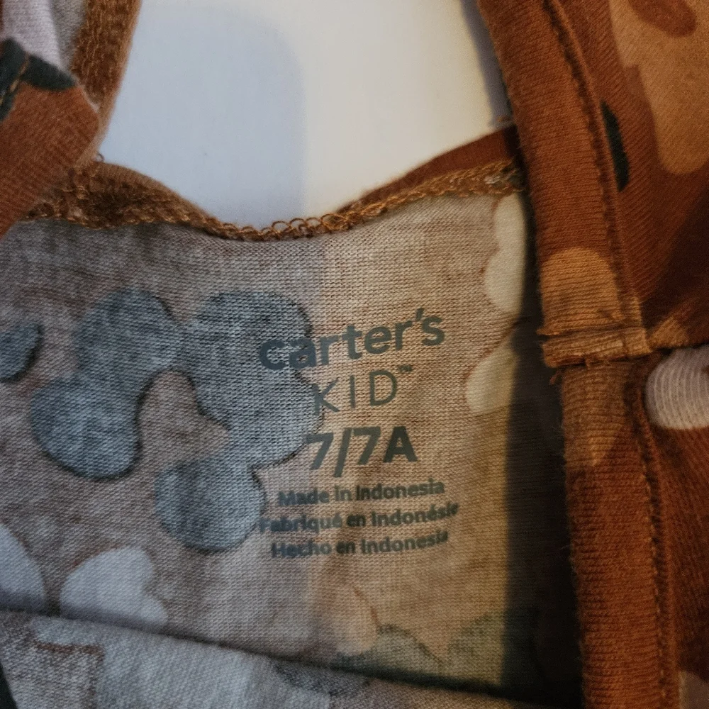 Carter's Girls Brown Flower Dress Size 7